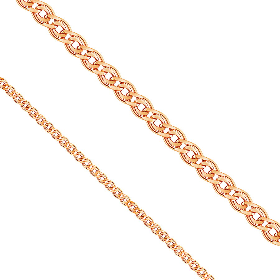 Цепь пустотелая из золота плетение "Нонна"