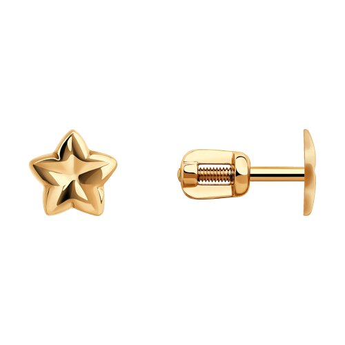 серьги-пусеты из золота