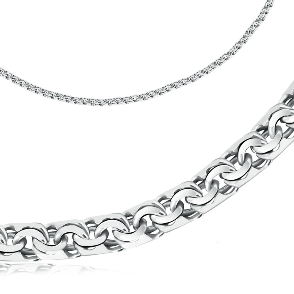 Цепь из серебра плетение "Бисмарк"