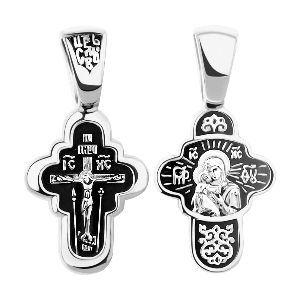 Подвеска-крест из серебра