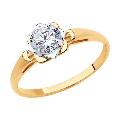 Кольцо из золота с фианитом SWAROVSKI