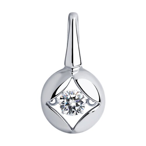 подвеска из серебра с фианитом