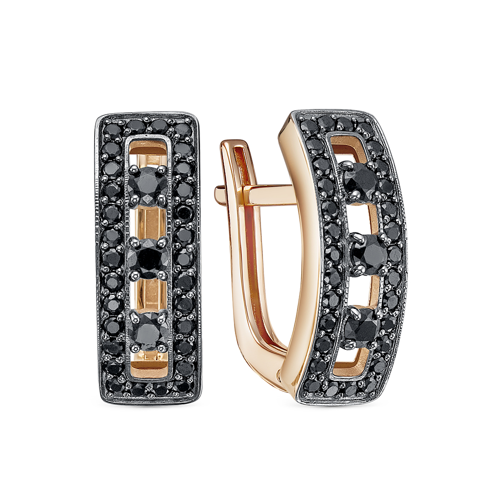 Серьги из золота с фианитами