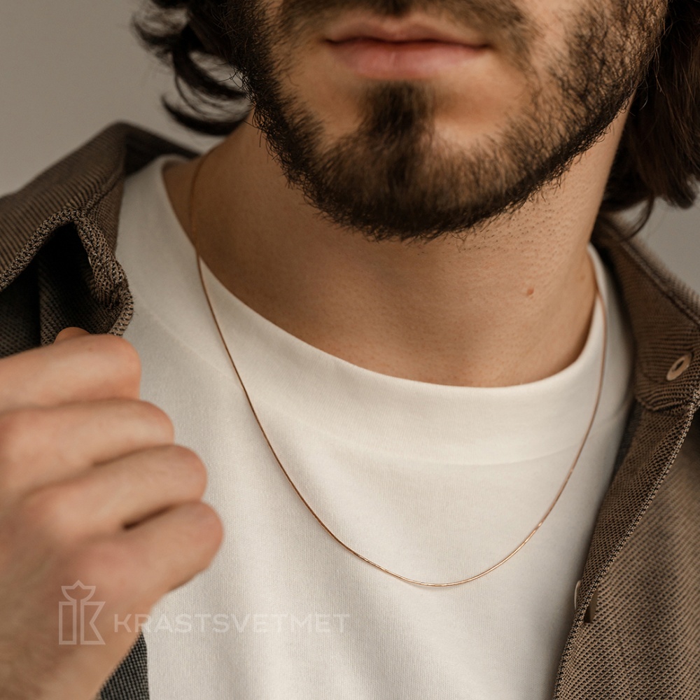 Цепь из золота плетение "Снейк"