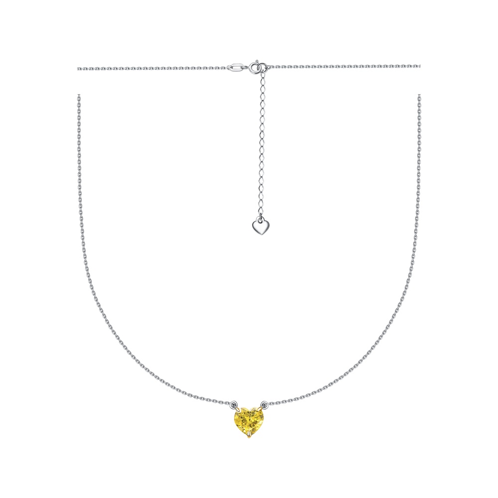 Колье из серебра с фианитом