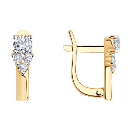 серьги из золота с фианитами