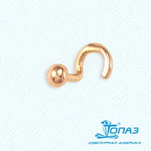 Пирсинг в нос из золота