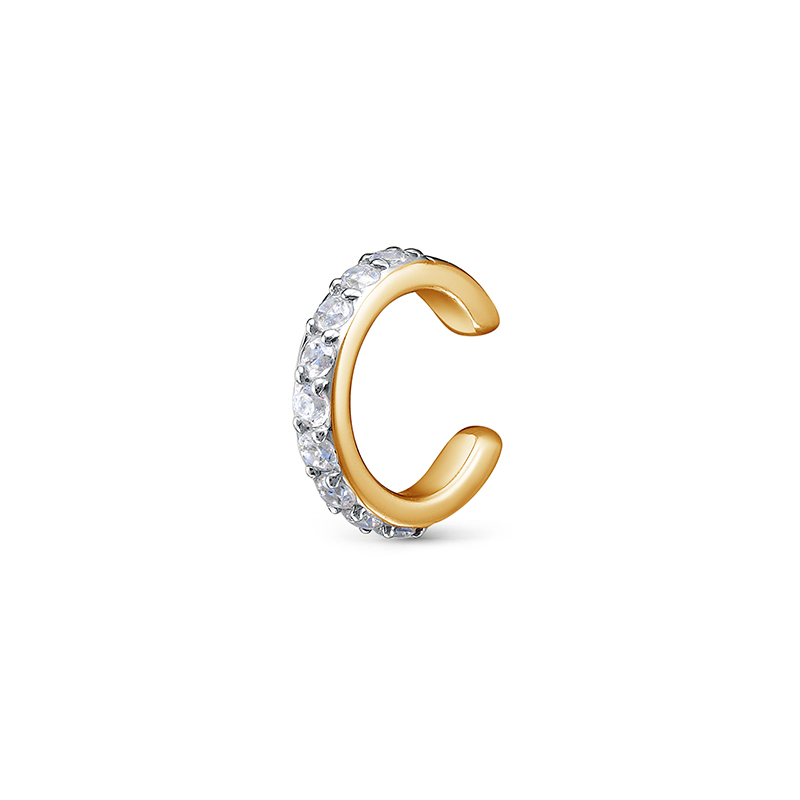 Серьга из золота с фианитами