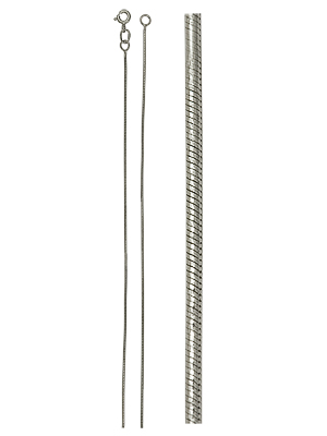 Цепь из белого золота плетение "Снейк"