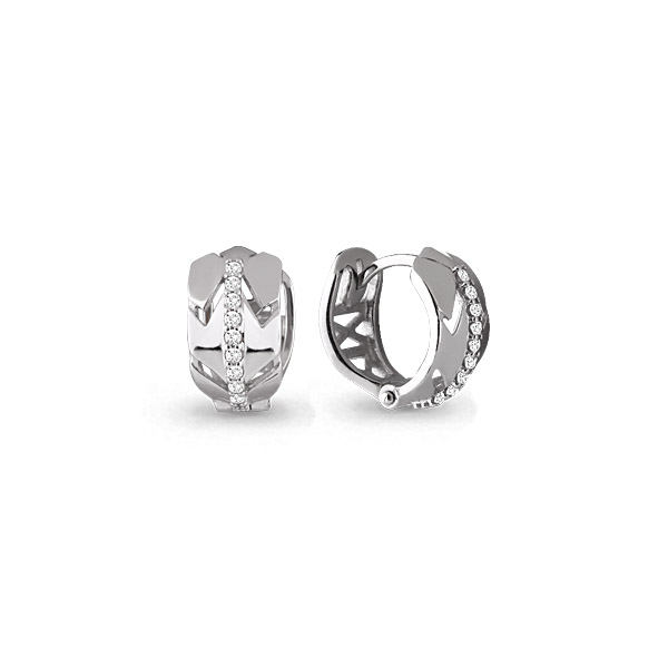 Серьги из серебра с фианитами
