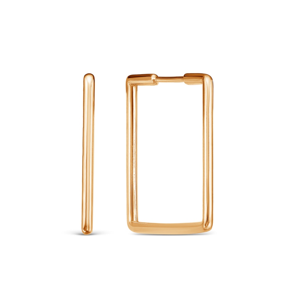 Серьги конго из золоченого серебра