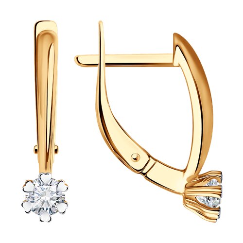 серьги из золота с бриллиантами