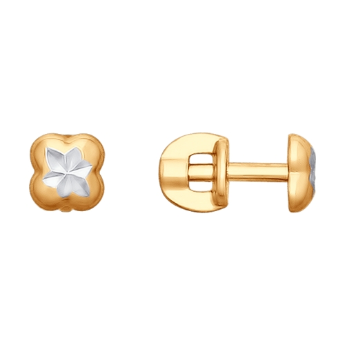 Серьги-пусеты из золота