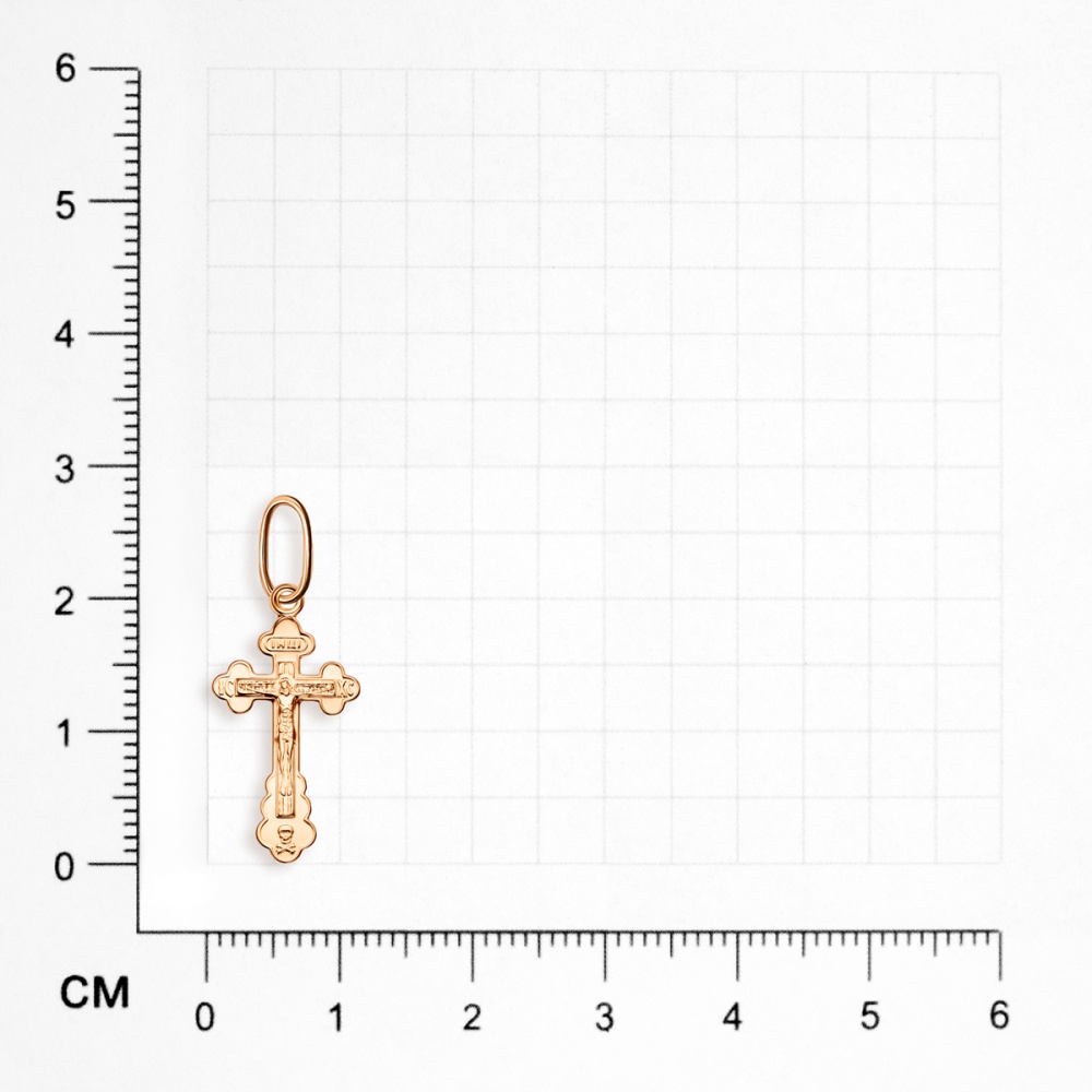 Крест из комбинированного золота