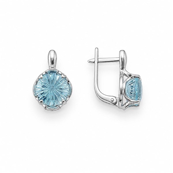 Серьги из серебра с топазом