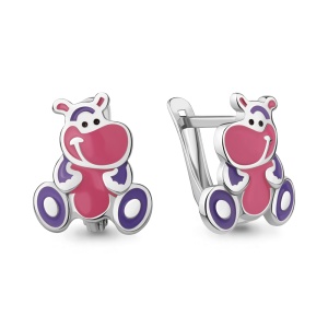 Серьги из серебра с эмалью