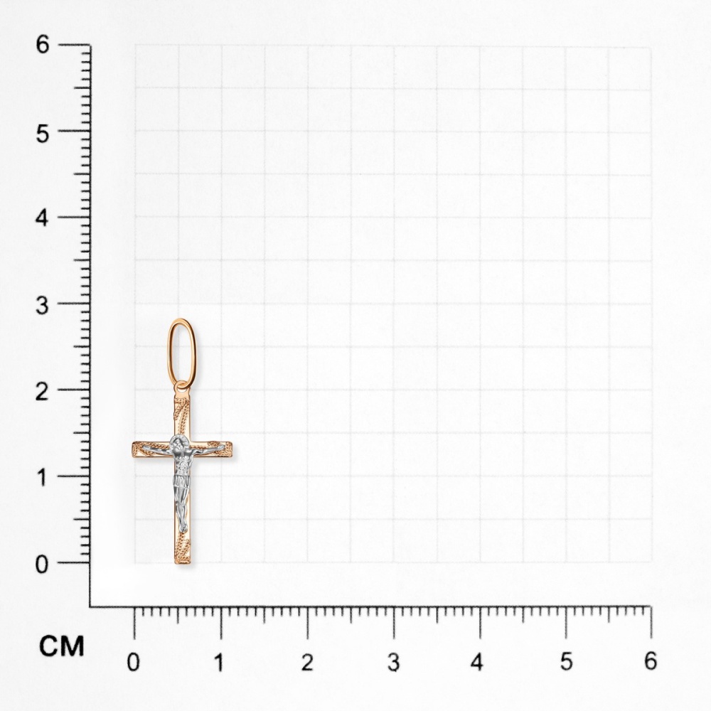 Крест из комбинированного золота
