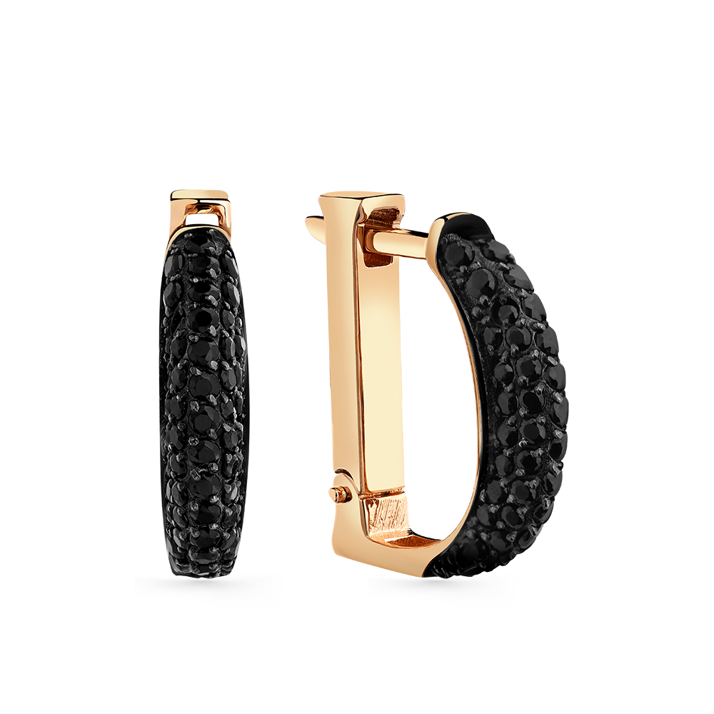 Серьги из золота с фианитами