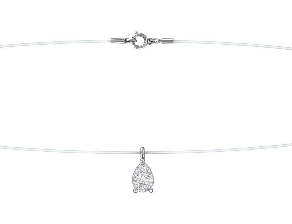 Колье из серебра с фианитом