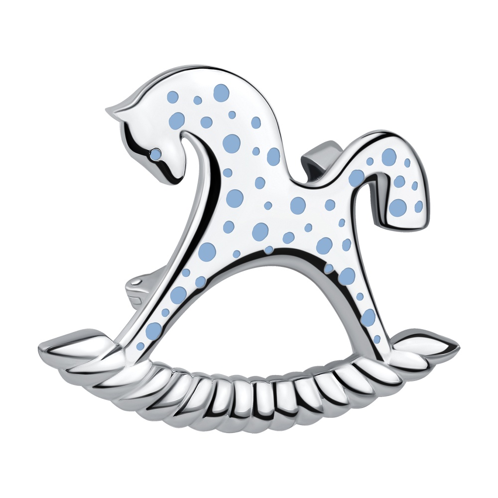 Брошь из серебра с эмалью