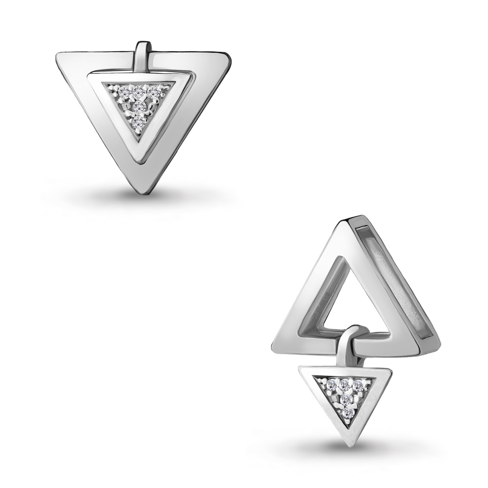 Подвеска из серебра с фианитами