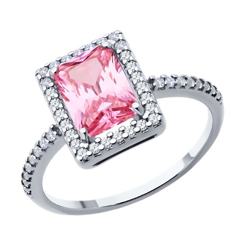 кольцо из серебра с фианитами