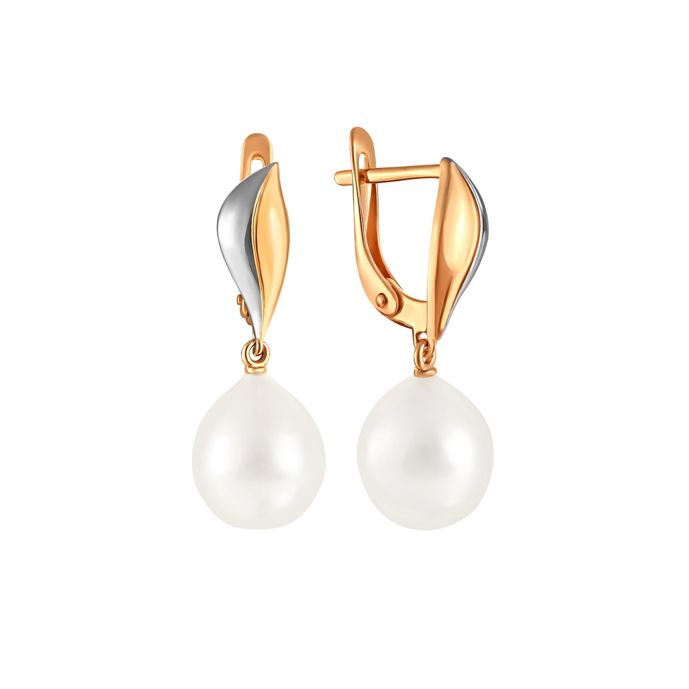 Серьги из золота с жемчугом