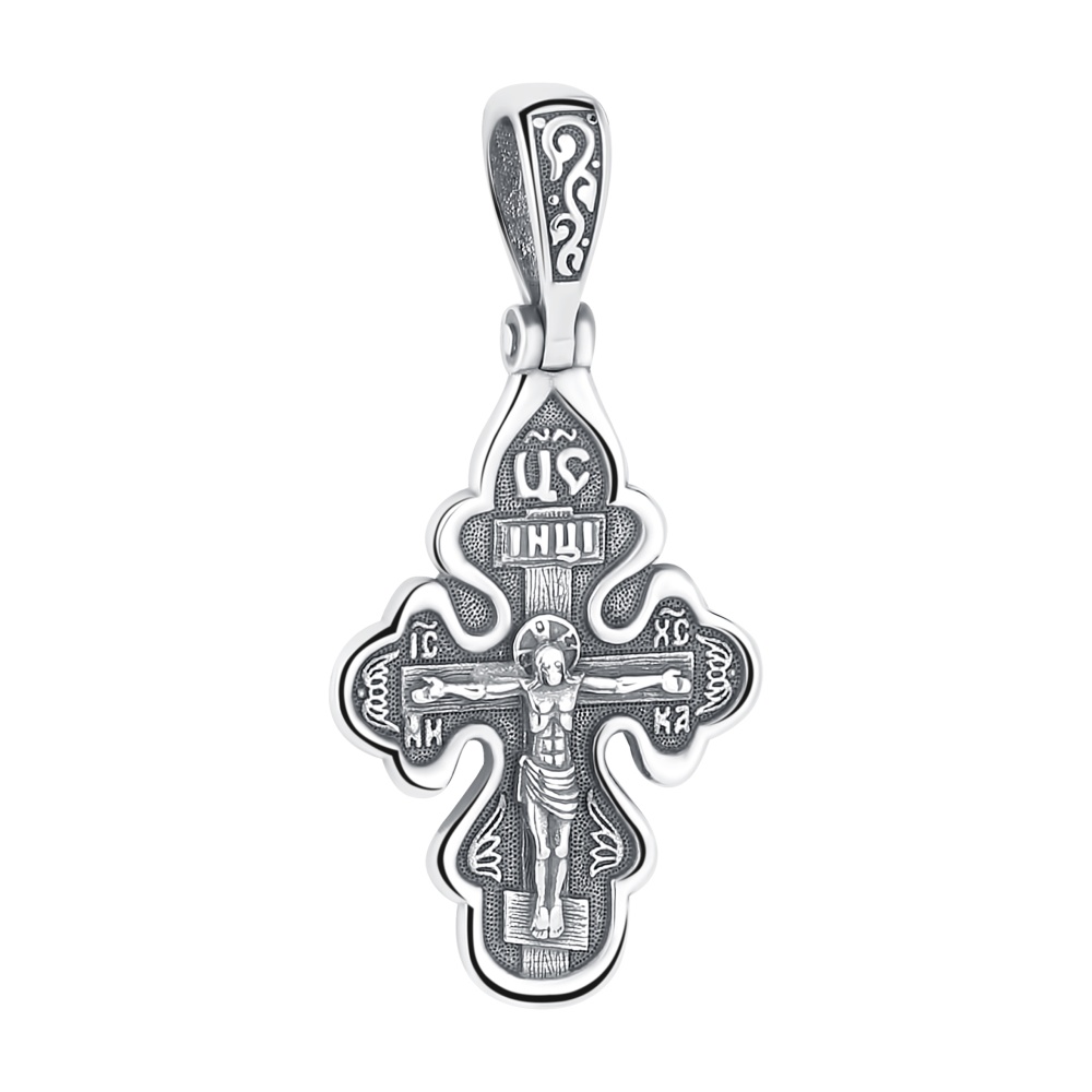 Подвеска-крест из серебра
