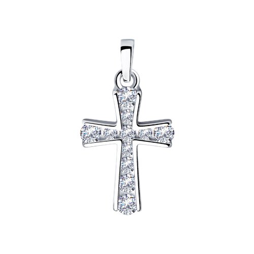 подвеска из серебра с фианитами