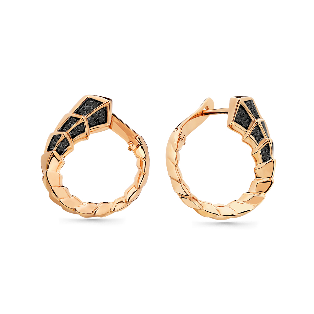 Серьги из золота с фианитами