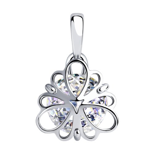 подвеска из серебра с фианитом