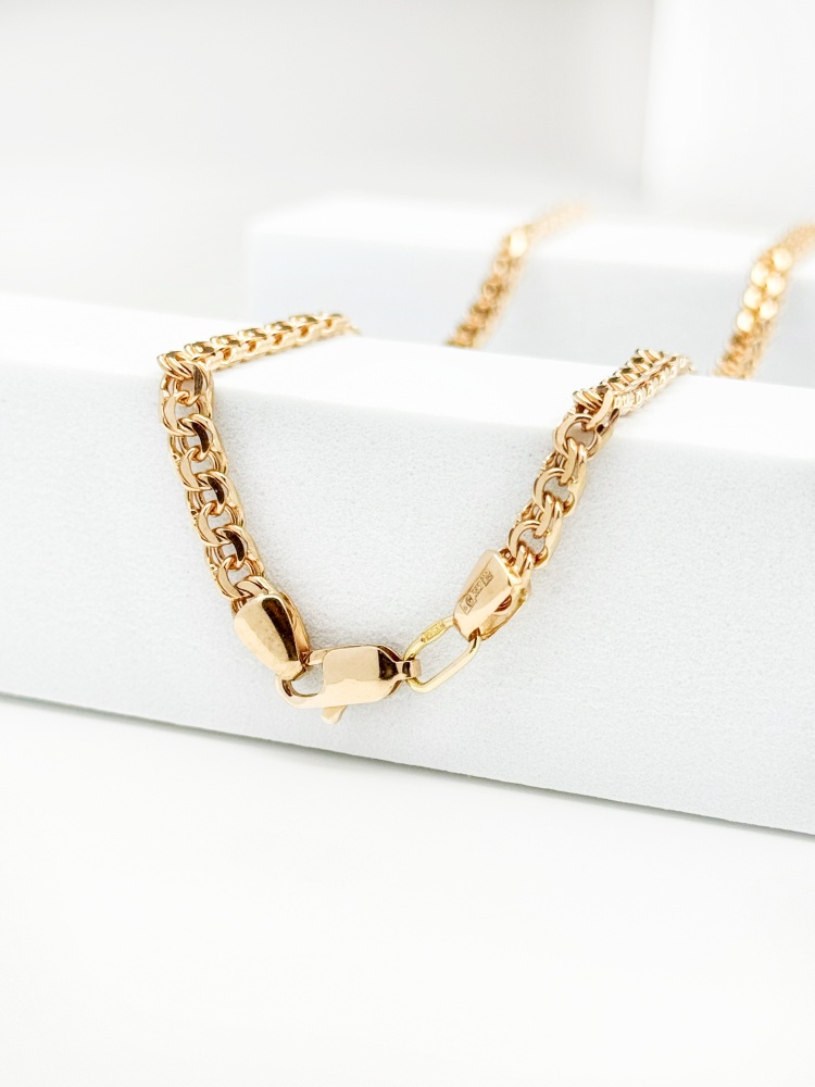 Цепь из золота с лазерной обработкой