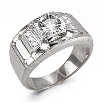 Печатка из серебра с фианитами