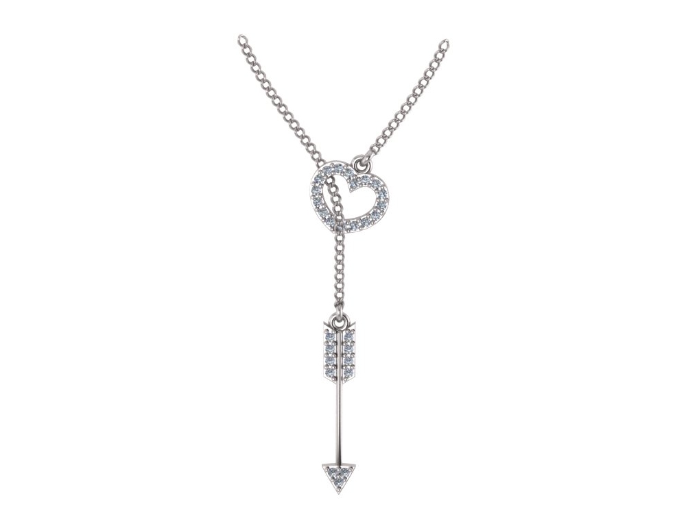 Колье из серебра с фианитами