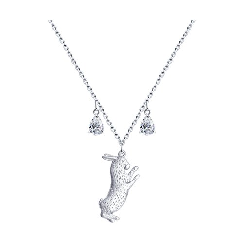 Колье из серебра с фианитами SWAROVSKI