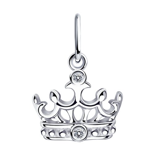 подвеска из серебра с фианитами