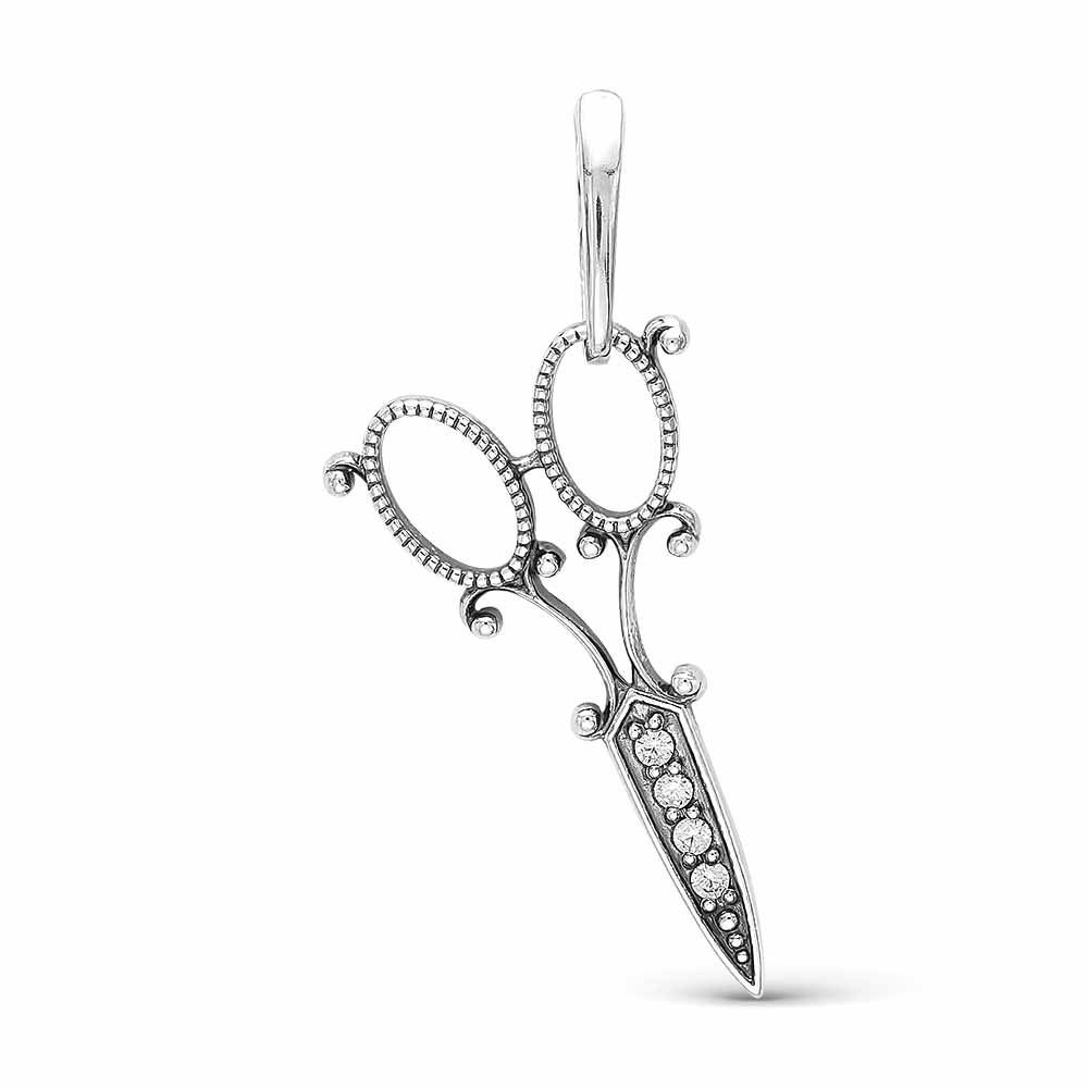 Подвеска из серебра с фианитом