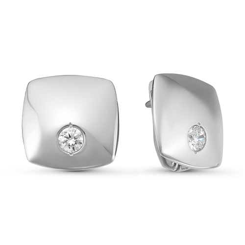 Серьги из серебра с фианитами