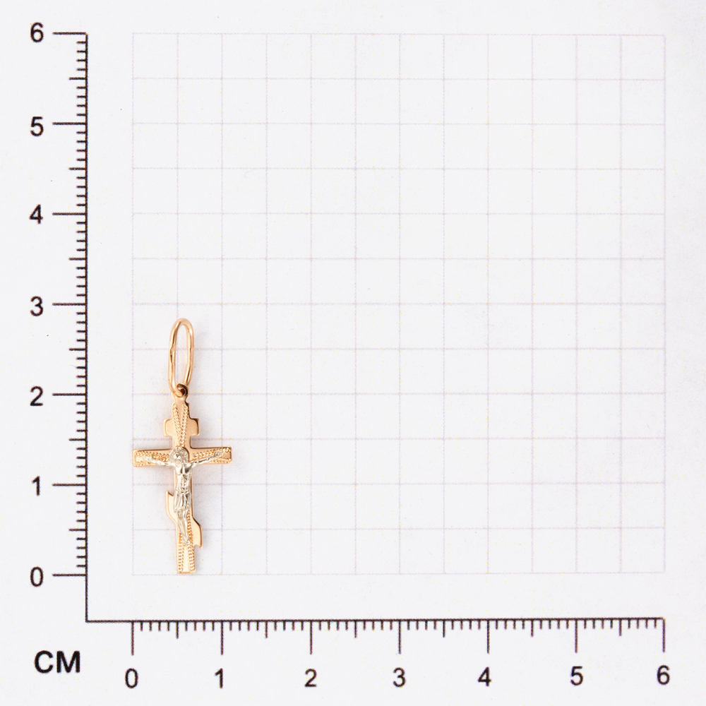 Крест из комбинированного золота