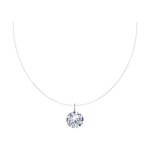 колье из серебра с фианитом