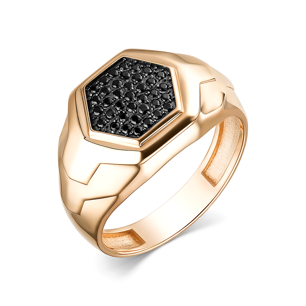 Кольцо из золота с фианитами