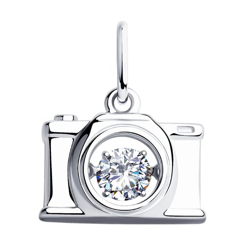 Подвеска из серебра с фианитом SWAROVSKI