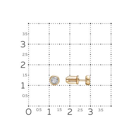 Серьги-пусеты из золота