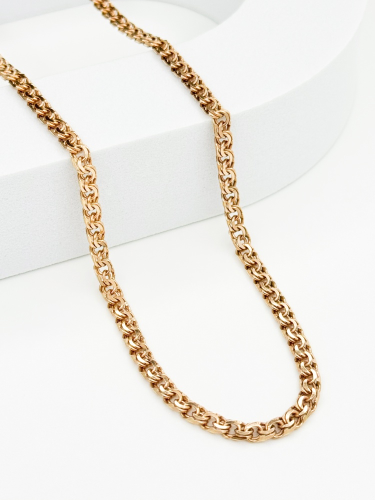 Цепь из золота с лазерной обработкой