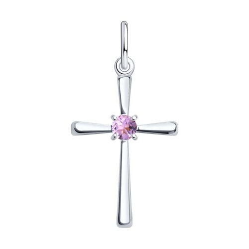 подвеска из серебра с аметистом