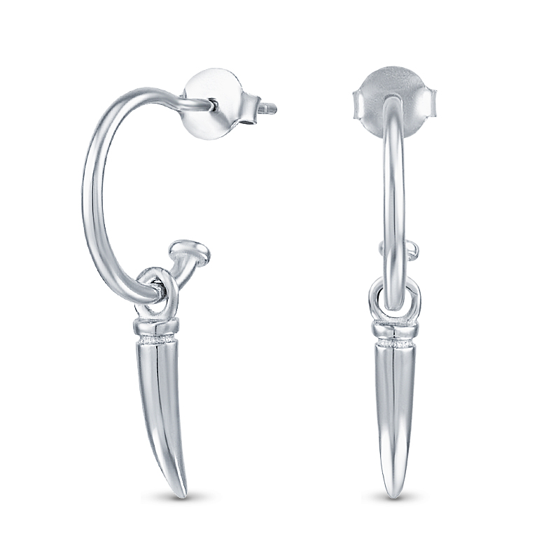 Серьги-пусеты из серебра