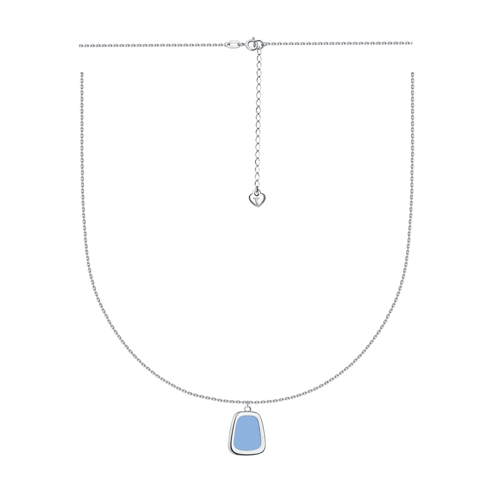 Колье из серебра с эмалью