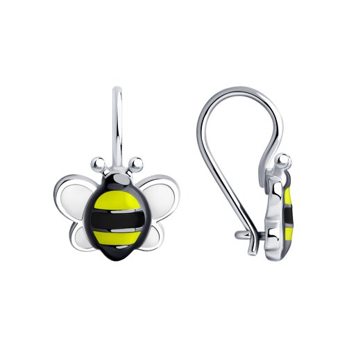 серьги из серебра с эмалью