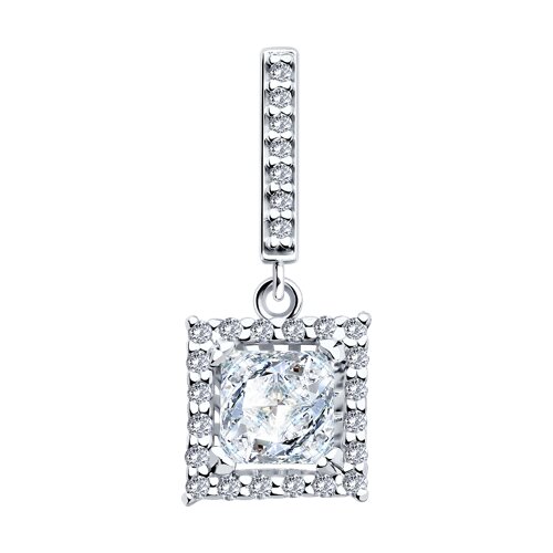 подвеска из серебра с фианитами