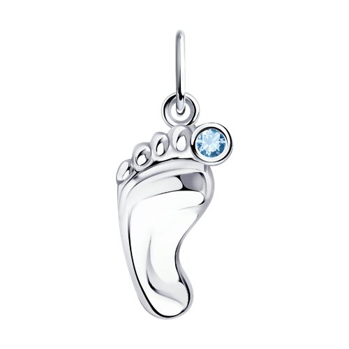 подвеска из серебра с фианитом